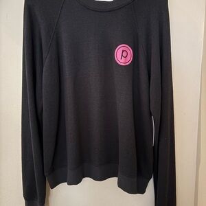 Spiritual Gangster Pure Barre Black Sweatshirt with Pink Logo & “Be Kind”